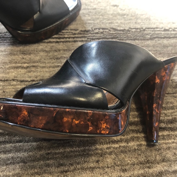 Nine West Leather, Printed Heel Shoe - Picture 1 of 10